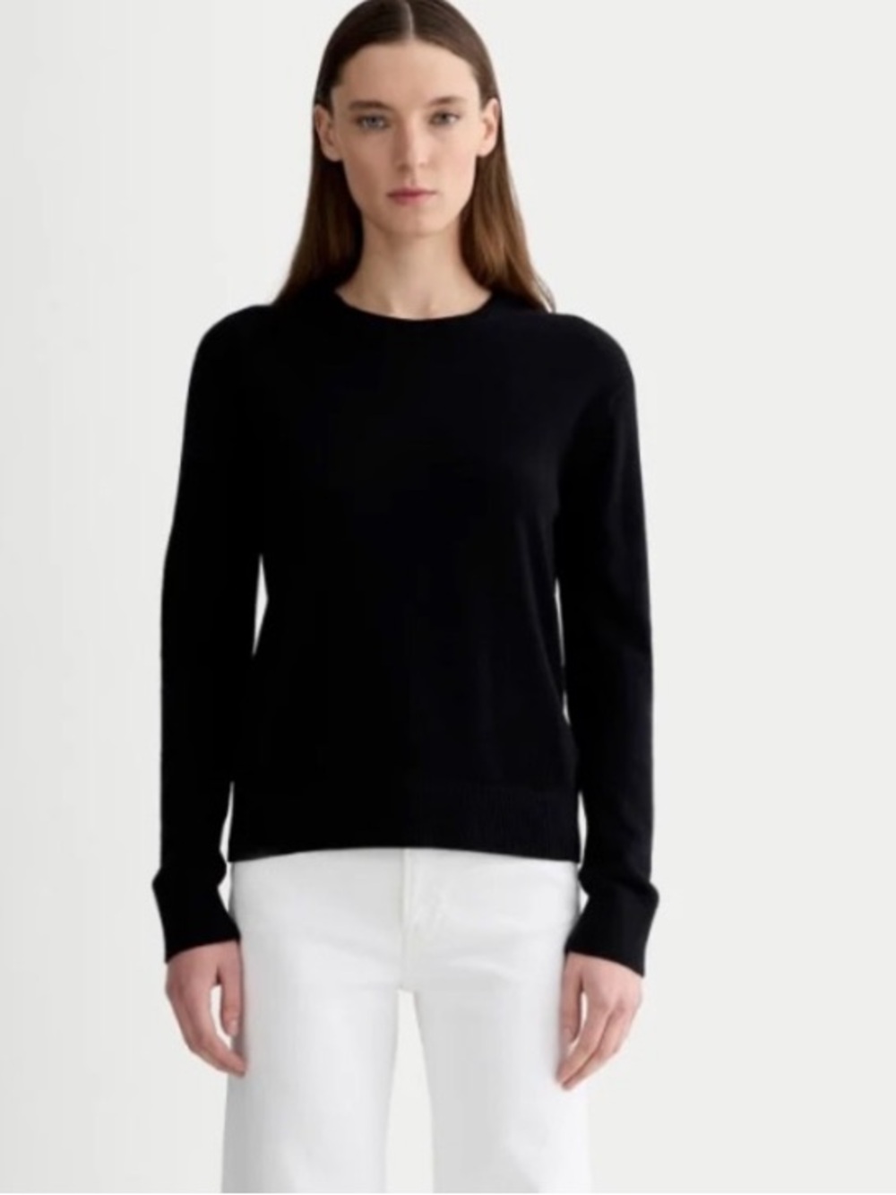 Everlane Everyday Cashmere Crew Sweater Black Size L
